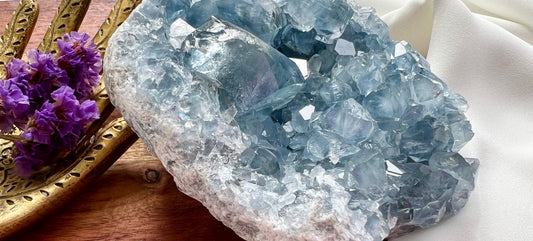 Celestite Crystal Geode Cluster