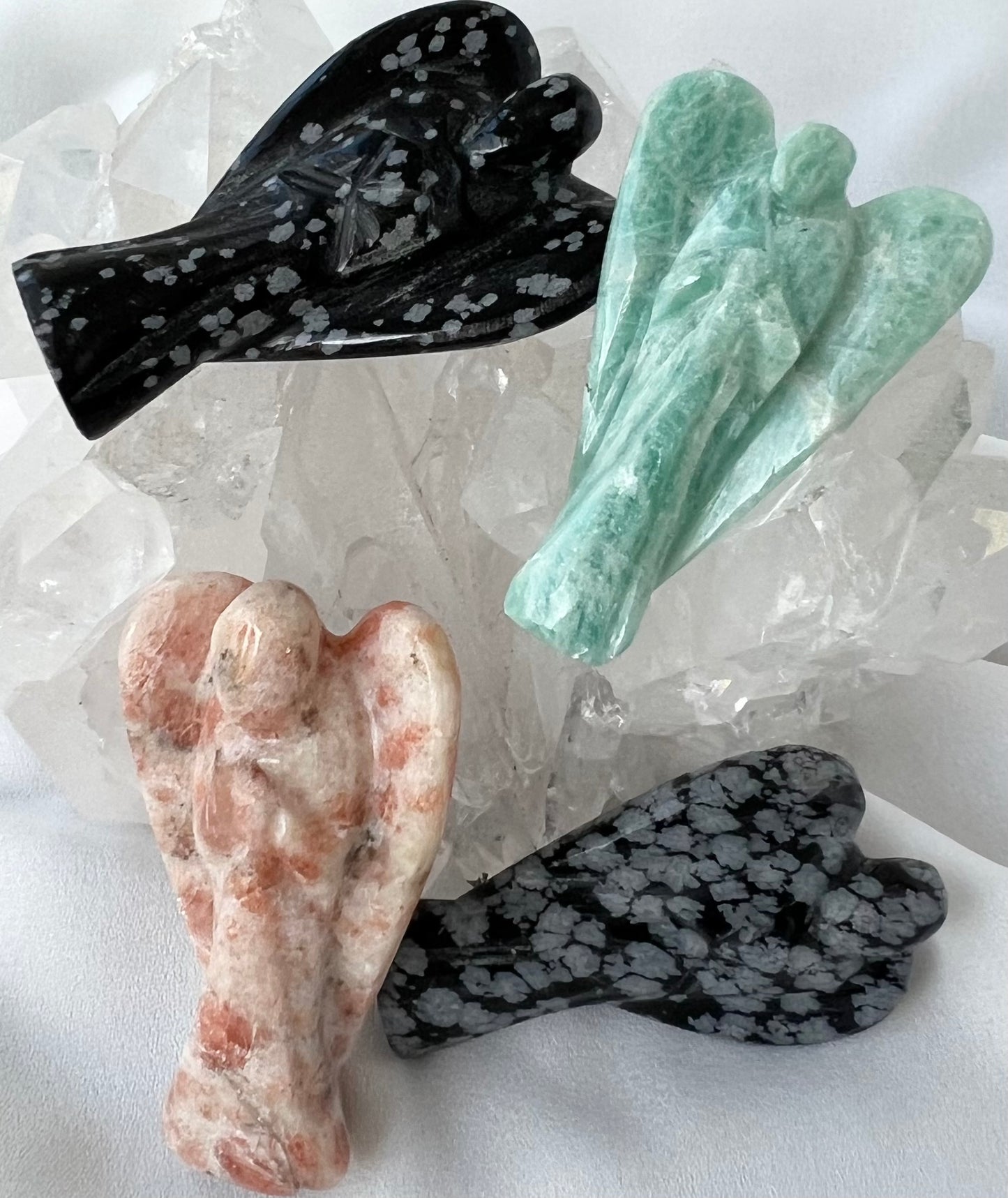 Healing Crystal Angel Carvings