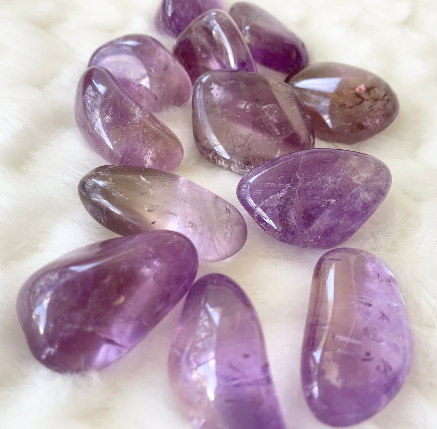 Natural Tumbled Polished Amethyst Crystal