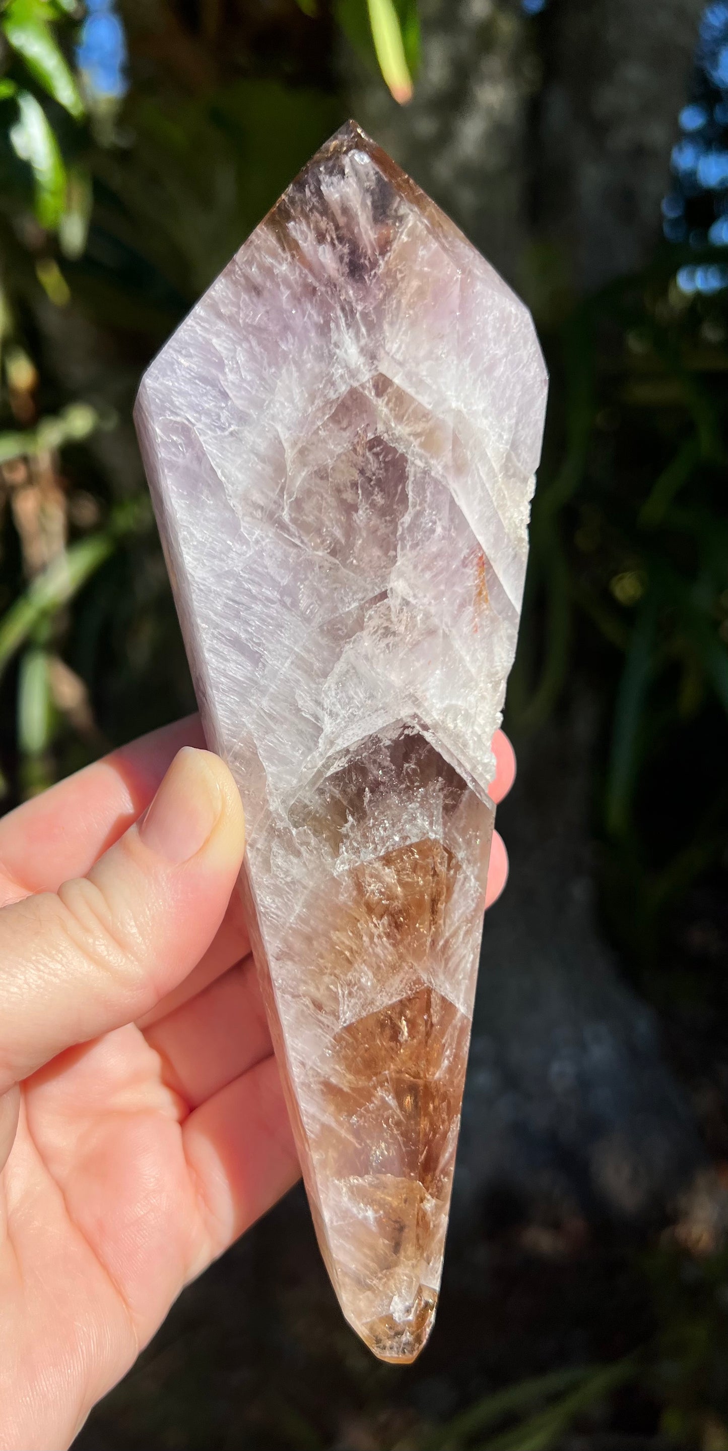 Super Seven Crystal Wand Point